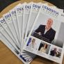 Magazines, fanned out on table top