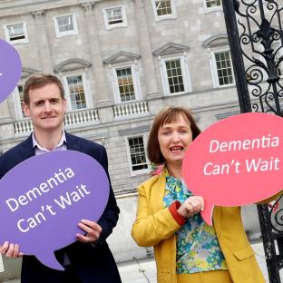 The ASI's Cormac Cahill with All Party Oireachtas Group on Dementia Chair, Senator Fiona O'Loughlin