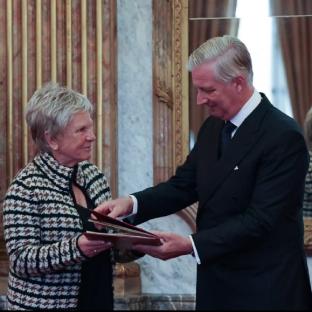 Baroness Sabine Henry and His Majesty, King Philippe of the Belgians