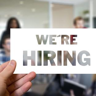 "We are hiring" sign