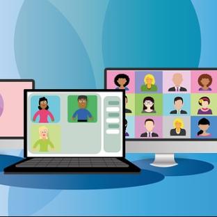Online meeting graphic