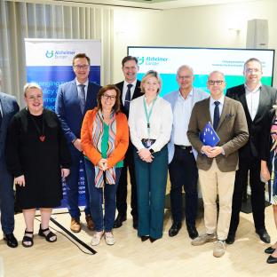 MEPs attending the European Parliament exhibition launch on 1 September 2026