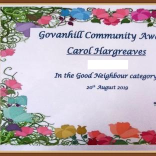 Carol neighbour award WITHOUT ADDRESS