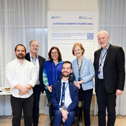 Jean and MEPs at EP Dementia Pledge reception