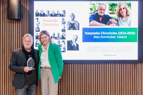 Winner Alex Kornhuber with our host Nina Carberry MEP