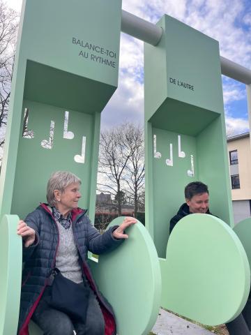 Swing being used by Sabine Henry and Kasper Bormans