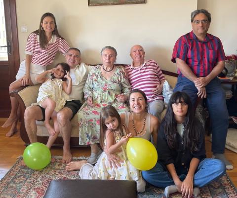 80th birthday party with grandchildren