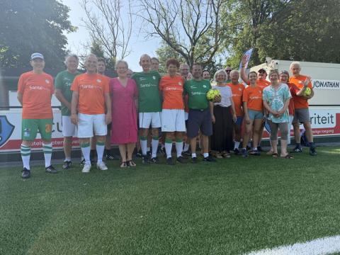 Gerda and her colleagues attending the football initiative in Zeist