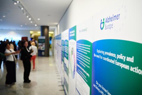 Shot of the posters at the exhibition in the European Parliament 