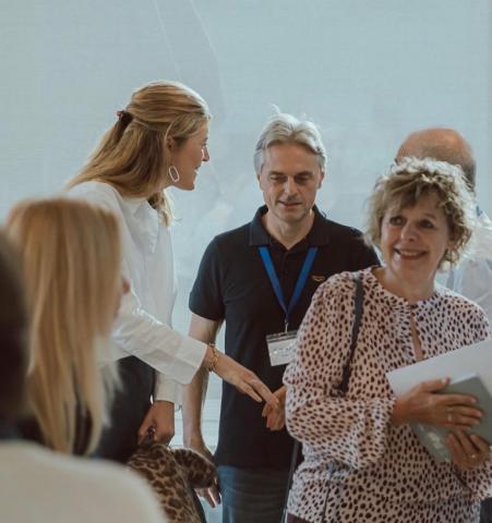 Geert and Annick taking part in discussions with Belgian policymakers 