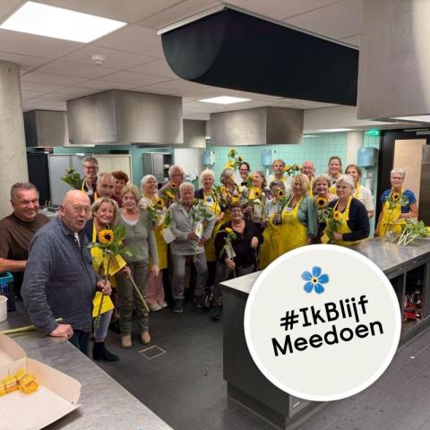 Gerda taking part in a cooking activity during World Alzheimer's Month