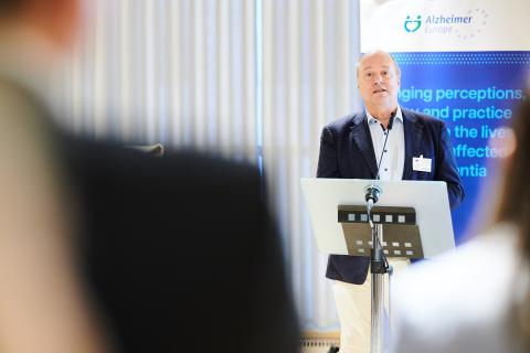 Jean Georges giving his speech at the reception